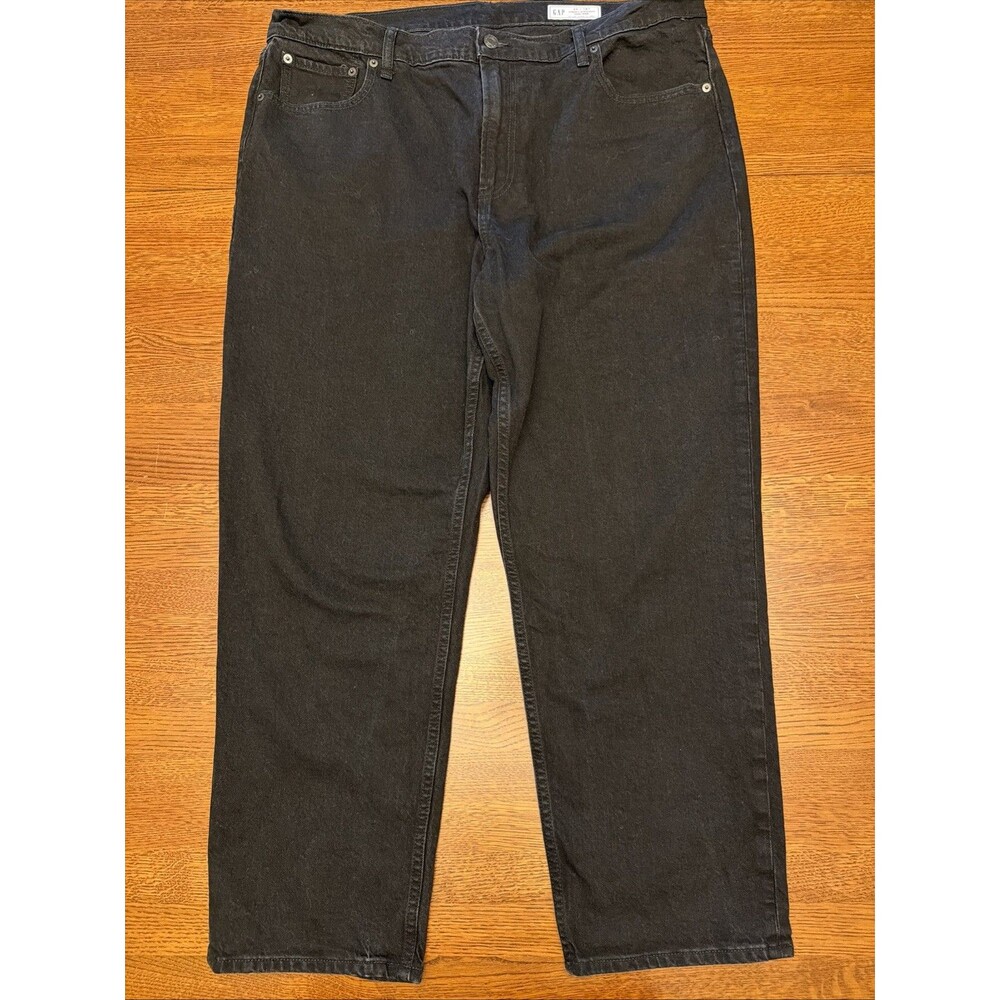 WOMENS SIZE 34 18R GAP CHEEKY STRAIGHT HIGH RISE  BLACK JEANS